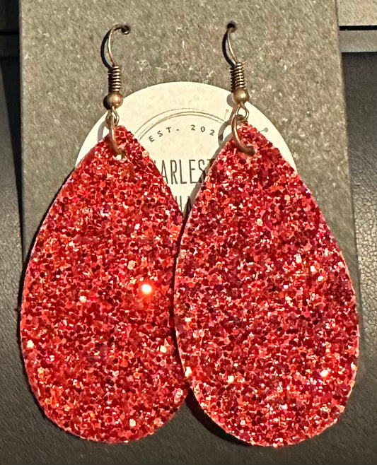 Red Sparkle Teardrop