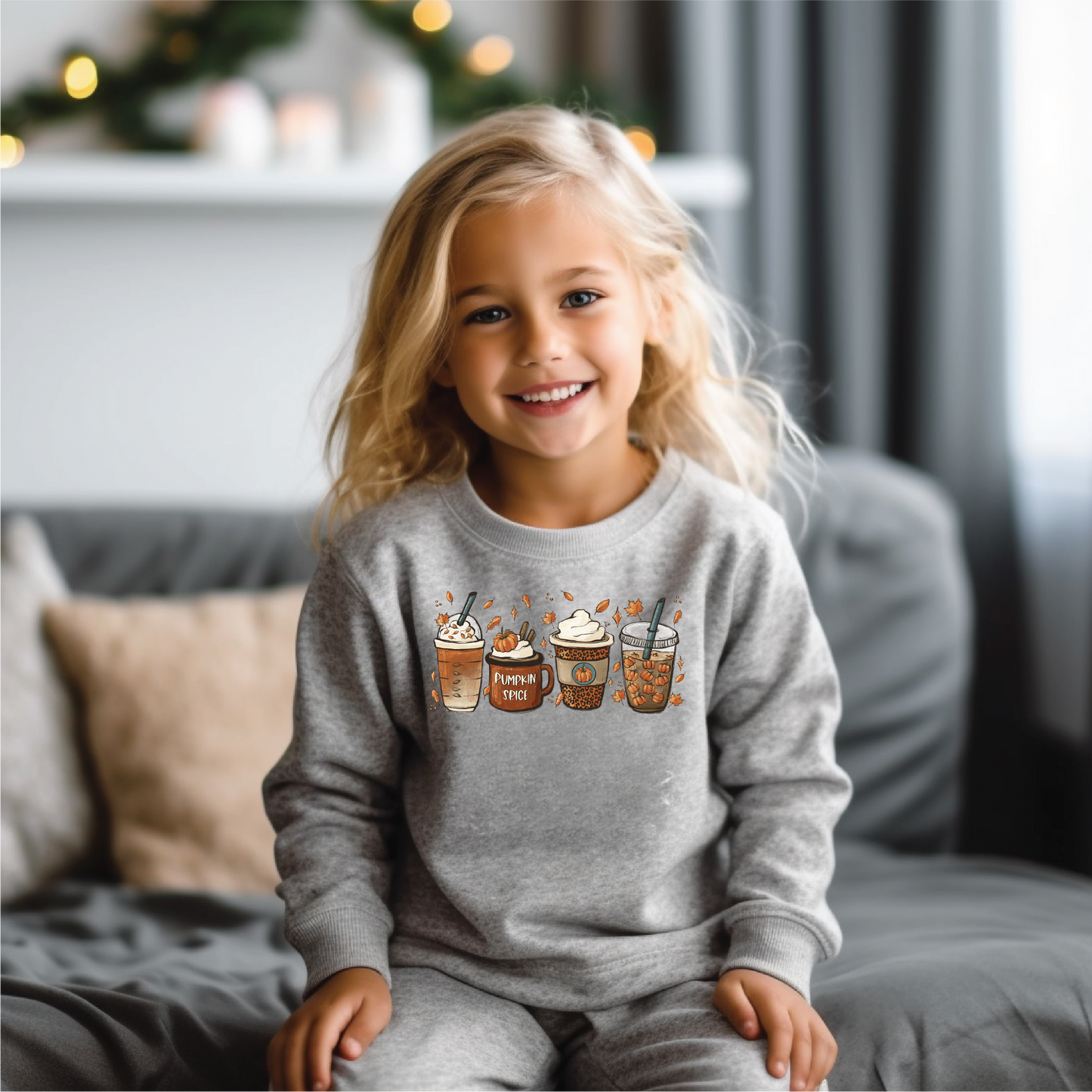 Fall latte row youth sweatshirt