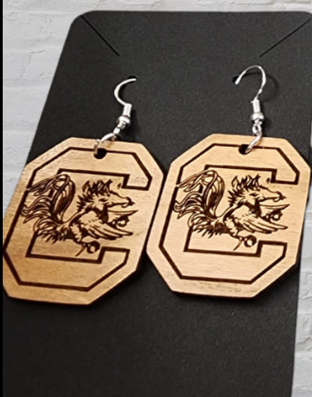 Gamecocks Wooden Dangle