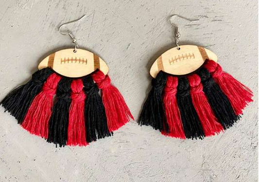 Black and Red Football Fringe