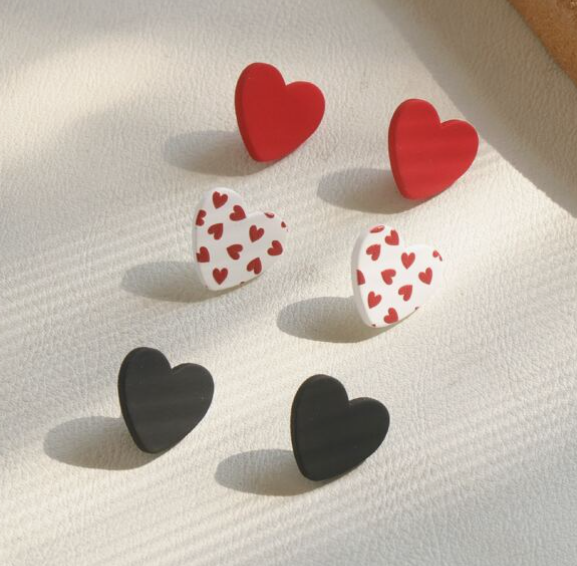 3 Pack Valentines Studs (Multiple Options)