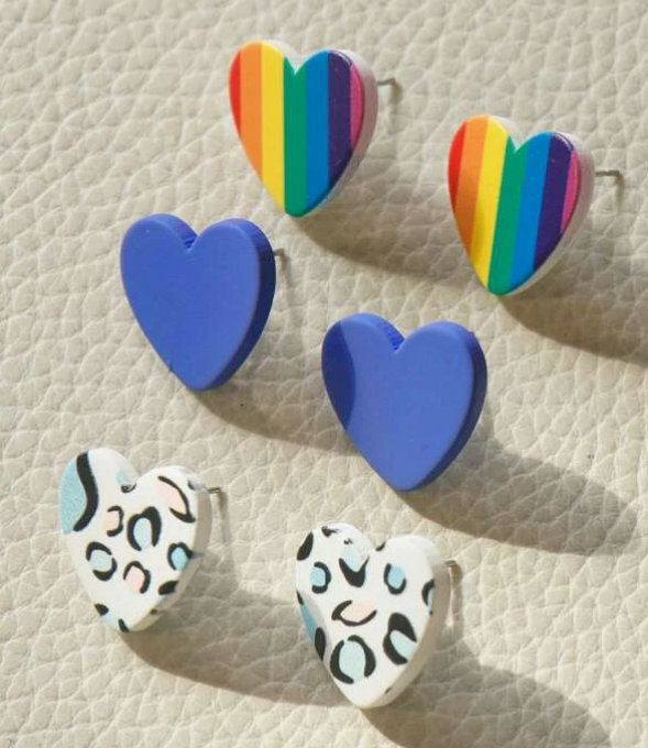 3 Pack Valentines Studs (Multiple Options)