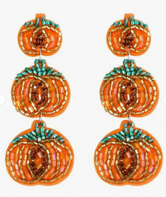 Beaded Triple Pumpkin