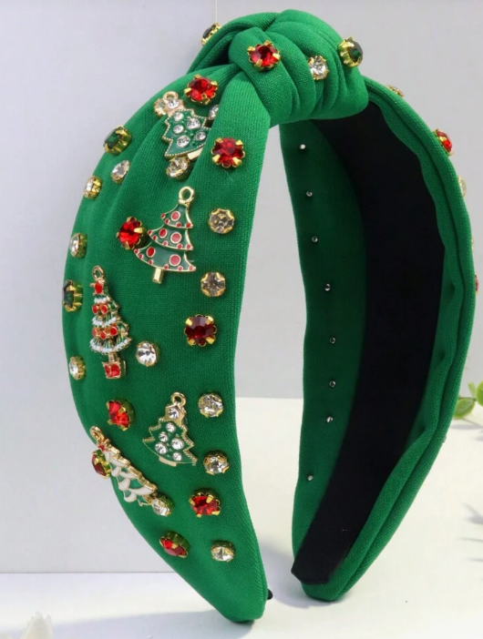 Holiday Christmas Tree Headband - Green