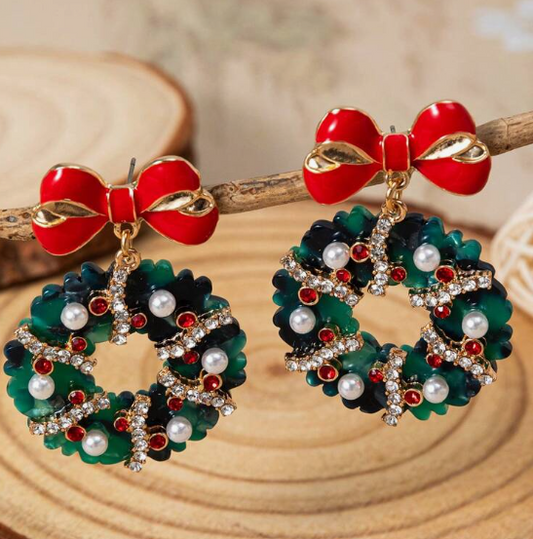 Wreath Bow Earrings