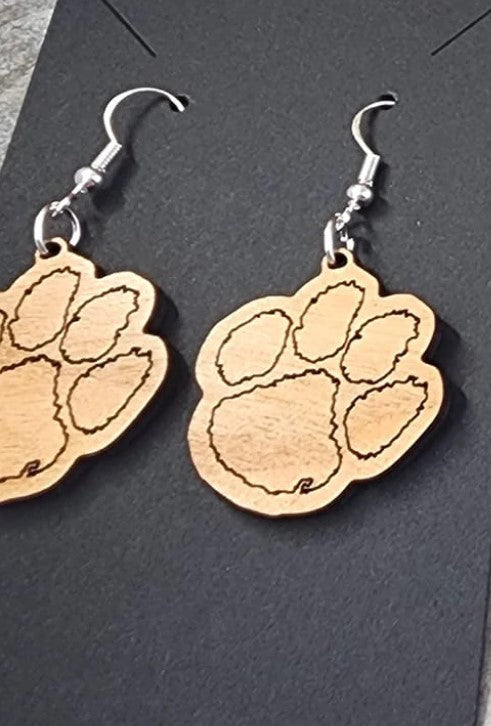 Clemson Wooden Dangle